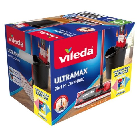 VILEDA Mop Vileda Ultramax Box+ ściereczki 3szt.