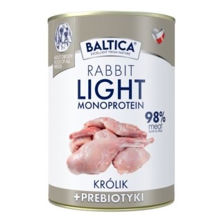 BALTICA BALTICA NUTRACEUTIC Rabbit Light 400g o obniżonej zawartości tłuszczu 15% 400g