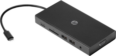 Hewlett-Packard Stacja dokująca HP Travel USB-C Universal Multiport Hub czarna 1C1Y5AA