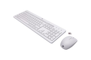Hewlett-Packard Zestaw klawiatura + mysz HP 230 Wireless Mouse and Keyboard Combo bezprzewodowe białe 3L1F0AA