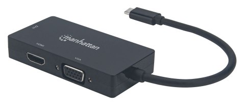 Manhattan MANHATTAN ADAPTER MULTIPORT USB-C 3.1 NA HDMI/DVI/VGA M/F