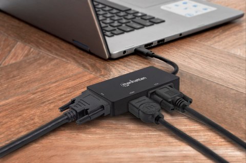 Manhattan MANHATTAN ADAPTER MULTIPORT USB-C 3.1 NA HDMI/DVI/VGA M/F