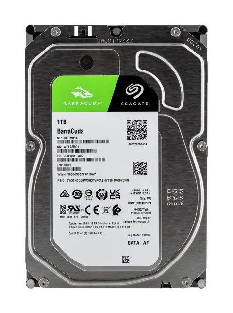 Seagate Dysk twardy HDD Seagate BarraCuda 1TB 3,5" SATA ST1000DM014