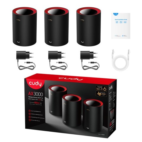 CUDY CUDY M3000(3-Pack) AX3000 Wi-Fi 6 Mesh 2.5G