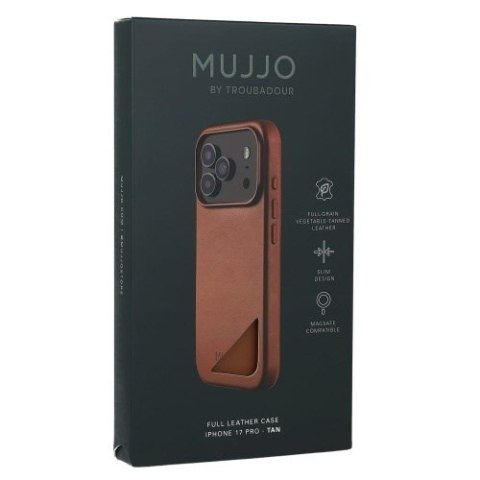 MUJJO Etui skórzane do iPhone 17 Pro Tan Mujjo
