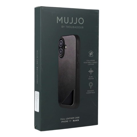 MUJJO Etui skórzane do iPhone 17 black Mujjo