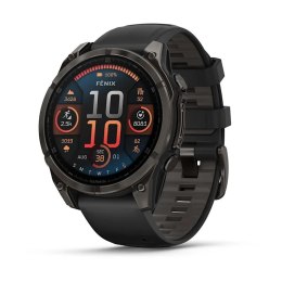 Garmin Zegarek sportowy Garmin Fenix 8 Sapphire Titanium Carbon Grey DLC 47mm Czarny