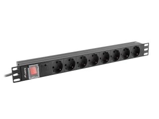 Lanberg LANBERG LISTWA ZASILAJĄCA RACK PDU 19" (1U, 16A, 8X SHUKO, 2M, CZARNA) PDU-08F-0200-BK