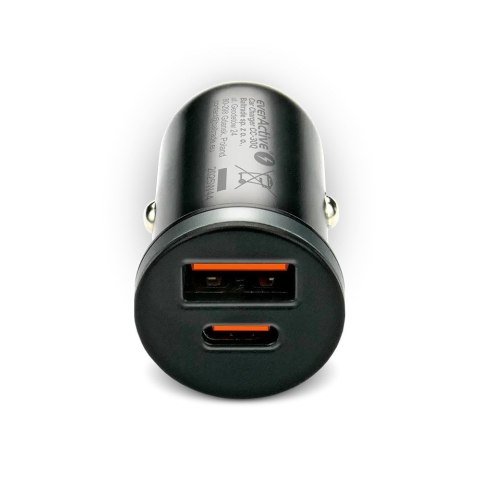 EverActive EVERACTIVE ŁADOWARKA SAMOCHODOWA 1X USB + 1X USB-C 35W QC 3.0 PD CZARNA CC-30Q