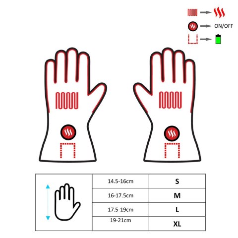 Glovii GLOVII REKAWICE OGRZEWANE NARCIARSKIE L