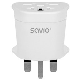 SAVIO SAVIO ADAPTER PODRÓŻNY GNIAZDO GLOBALNE - WTYK UK AP-05