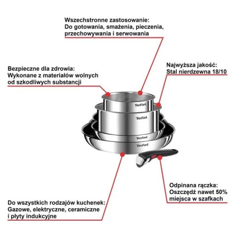 Tefal Zestaw garnków TEFAL Ingenio Emotion L897S574 5 ele