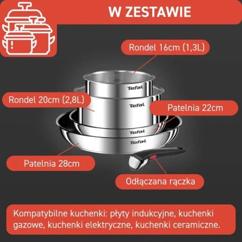 Tefal Zestaw garnków TEFAL Ingenio Emotion L897S574 5 ele