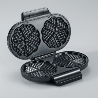 SEVERIN WAFLOWNICA PODWÓJNA, KSZTAŁ GOFRÓW SERCA, POWŁOKA ANTYADHEZYJNA, STAL, MOC 1200W WA2106