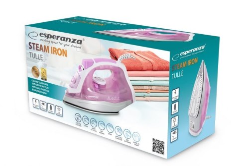 Żelazko parowe Esperanza TULLE EHI004 (2400W; kolor biały) Żelazko parowe Esperanza TULLE EHI004 (2400W; kolor biały)