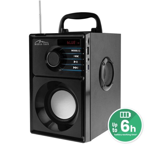 MEDIA-TECH GŁOŚNIK BEZPRZEWODOWY BOOMBOX SILVER 15W MRS MT3179 MEDIA-TECH GŁOŚNIK BEZPRZEWODOWY BOOMBOX SILVER 15W MRS MT3179