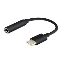 SAVIO Adapter SAVIO AK-35/B (Gniazdo typ C - Jack stereo 3,5 mm ; 0,12m; kolor czarny)