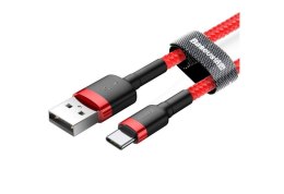 Baseus Kabel Baseus Cafule CATKLF-C09 (USB 2.0 - USB typu C ; 2m; kolor czarno-czerwony)