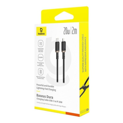 Kabel Baseus Dura Typ C 20W 2m (czarno-złoty) Kabel Baseus Dura Typ C 20W 2m (czarno-złoty)
