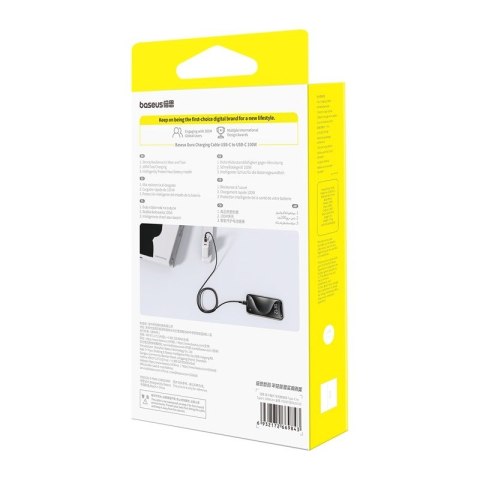 Kabel Baseus Dura Typ C-Typ C 100W 2m (czarno-złoty) Kabel Baseus Dura Typ C-Typ C 100W 2m (czarno-złoty)