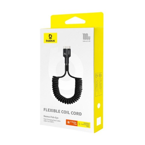Kabel Baseus Fish-Eye Typ C-Typ C 100W 1m (czarny) Kabel Baseus Fish-Eye Typ C-Typ C 100W 1m (czarny)