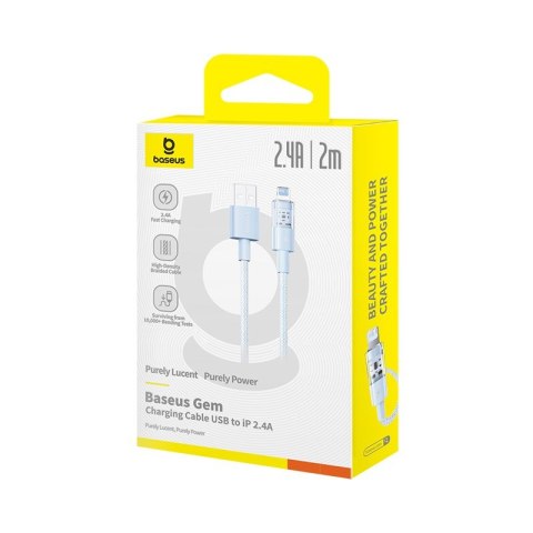 Kabel Baseus Gem 2.4a 2m (niebieski) Kabel Baseus Gem 2.4a 2m (niebieski)