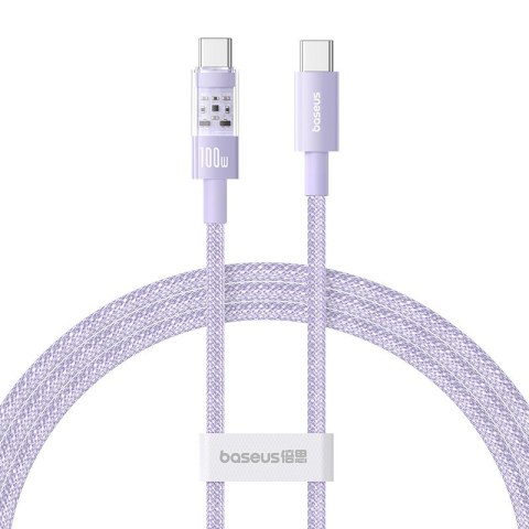 Kabel Baseus Gem Typ C-Typ C 100W 1m (fioletowy) Kabel Baseus Gem Typ C-Typ C 100W 1m (fioletowy)