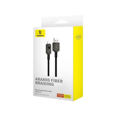 Kabel Baseus Unbreakable USB-IP 2.4A 1m (czarny) Kabel Baseus Unbreakable USB-IP 2.4A 1m (czarny)