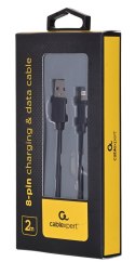 GEMBIRD Kabel GEMBIRD CC-USB2-AMLM-2M (USB 2.0 M - Lightning M; 2m; kolor czarny)