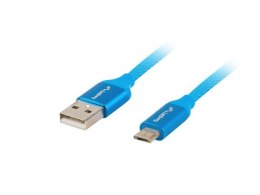 Lanberg Kabel Lanberg Premium CA-USBM-20CU-0010-BL (USB 2.0 - Micro USB typu B ; 1m; kolor niebieski)