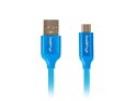 Lanberg Kabel Lanberg Premium CA-USBM-20CU-0018-BL (USB 2.0 - Micro USB typu B ; 1,8m; kolor niebieski)