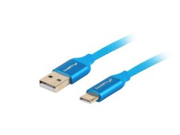Lanberg Kabel Lanberg Premium QC 3.0 CA-USBO-22CU-0018-BL (USB 2.0 typu A M - USB typu C M; 1,8m; kolor niebieski)