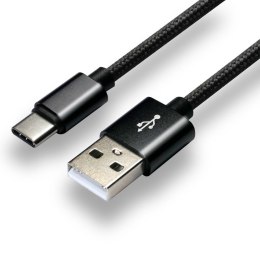 EverActive Kabel zasilający everActive CBB-1CB (USB - USB typu C ; 1m; kolor czarny)
