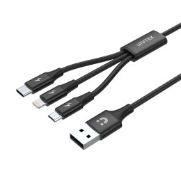 UNITEK UNITEK PRZEWÓD USB 3IN1CHARGING (C,LIGHTNING,MUSB)