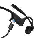 SHOKZ Słuchawki bezprzewodowe kostne Shokz OpenComm2 USB-C + adapter USB-A czarne
