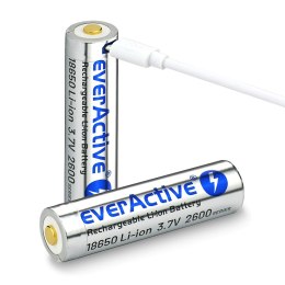 EverActive EVERACTIVE AKUMULATOR EVERACTIVE 18650 3,7V LI-ION 2600MAH MICRO USB Z ZABEZPIECZENIEM BOX EV18650-26M