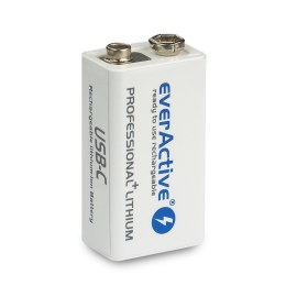 EverActive EVERACTIVE AKUMULATOREK 6F22/9V LI-ION 550 MAH Z USB TYP C EVHR22-550C