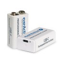 EverActive EVERACTIVE AKUMULATOREK 6F22/9V LI-ION 550 MAH Z USB TYP C EVHR22-550C