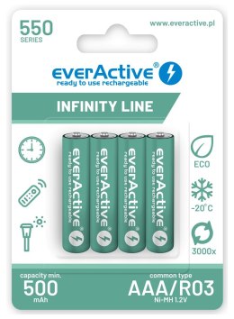 EverActive EVERACTIVE AKUMULATORKI R03/AAA NI-MH 550 MAH INFINITY LINE - BLISTER 4 SZTUKI EVHRL03-550