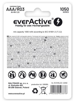 EverActive Zestaw akumulatorków everActive Professional line EVHRL03-1050 (1050mAh ; Ni-MH LSD)