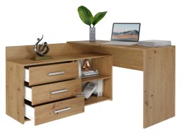 TOP E SHOP Biurko narożne + komoda DANY 120x50xH76 artisan