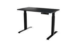 Cama MEBLE Biurko z elektryczną regulacją wysokości MOON 121x67x72-120 czarny/antracyt