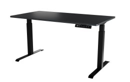 Cama MEBLE Biurko z elektryczną regulacją wysokości MOON LONG 150x80x72-120 czarny/antracyt