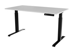 Cama MEBLE Biurko z elektryczną regulacją wysokości MOON LONG 150x80x72-120 czarny/biały