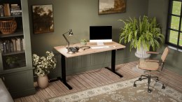 Cama MEBLE Biurko z elektryczną regulacją wysokości MOON LONG 150x80x72-120 czarny/wotan