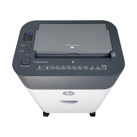 HP Niszczarka ONESHRED Auto 100CC, biało-szara HP Niszczarka ONESHRED Auto 100CC, biało-szara