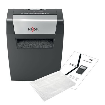 Rexel Niszczarka Momentum X308, 8 kartek, P-3, 15 l kosz, czarna Rexel Niszczarka Momentum X308, 8 kartek, P-3, 15 l kosz, czarna