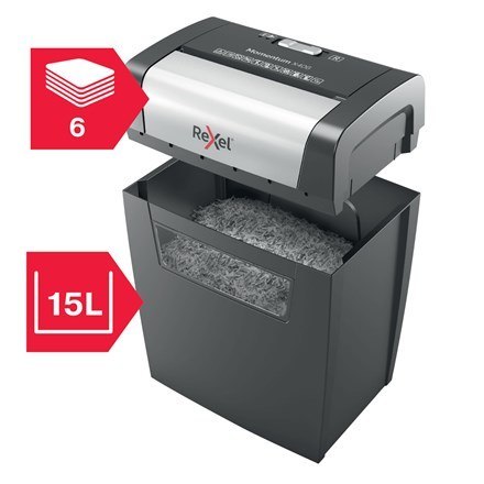 Rexel Niszczarka Momentum X406, 6 kartek, 15 l kosz Rexel Niszczarka Momentum X406, 6 kartek, 15 l kosz