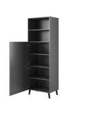Cama MEBLE Witryna ABETO 60x40xH176,5 grafit/grafit połysk