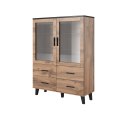 Cama MEBLE Witryna LOTTA 120 2D4S wotan + czarny mat